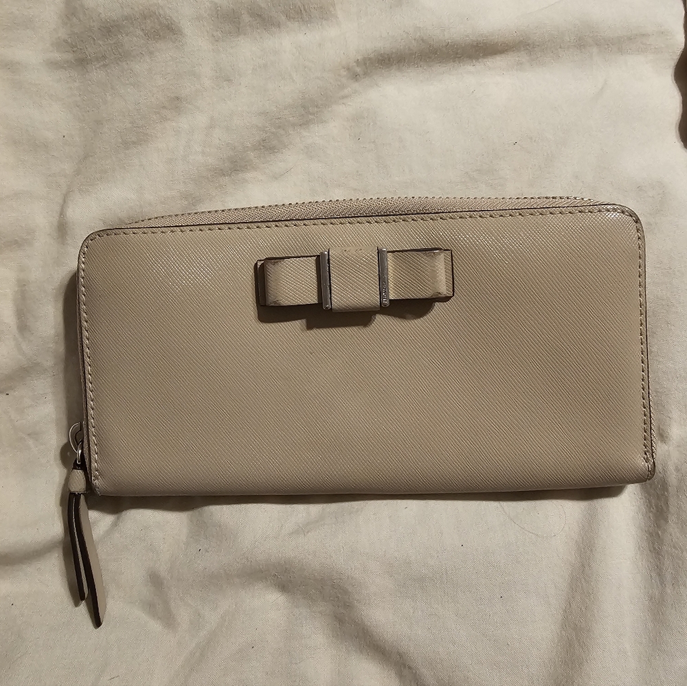 Coach Tan Women's Wallet with Bow Accent